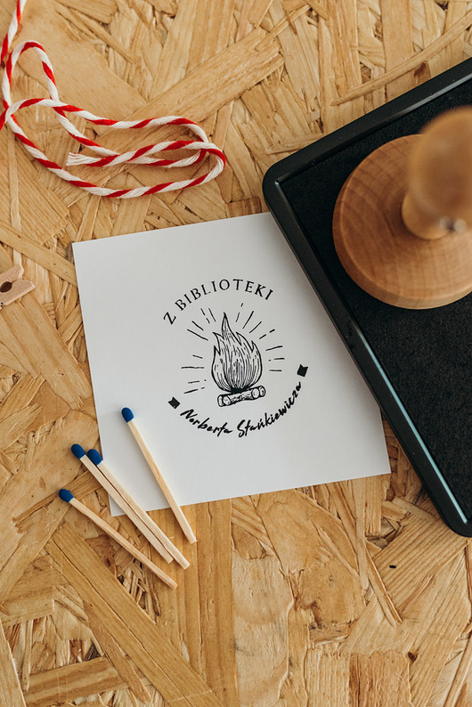 stemple Stempel Ex Libris "Ognisko" - Zestaw prezentowy