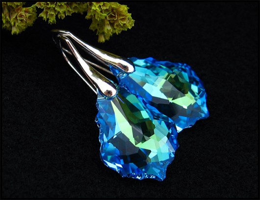 LUXURY- kryształ Swarovski Baroque Aqamarine AB Little Dreamer