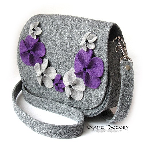 Popping Delicate Violets - torebka mała Craft Factory