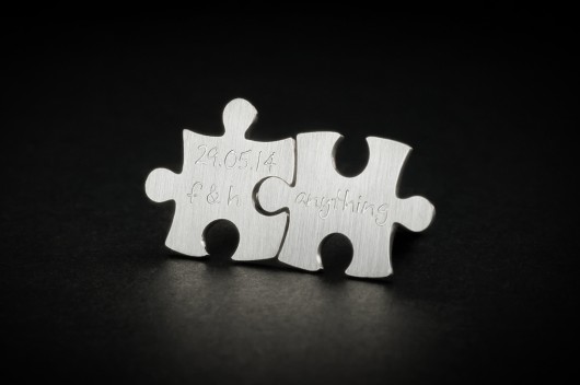Personalizowane spinki do mankietów PUZZLE FeinFein