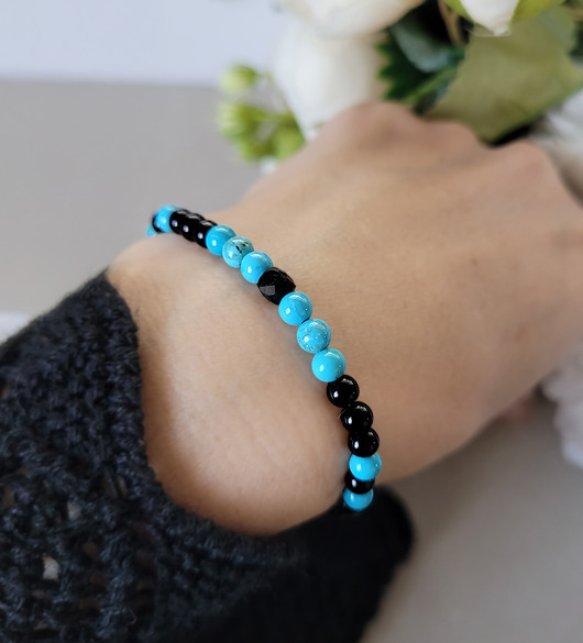 bransoletki z kamieni naturalnych Ochrona i odwaga- z Turmalinem