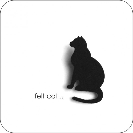 felt cat... felt label