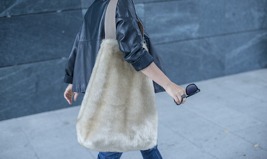 ANJA Bag Beige Fur ELODIE
