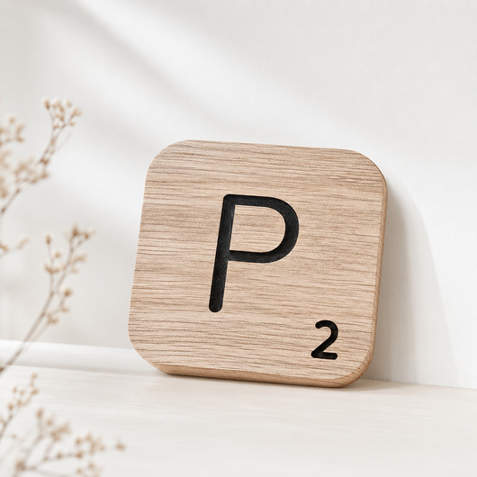 napisy dekoracyjne i tabliczki Litery scrabble, z drewna, drewniana krzyżówka