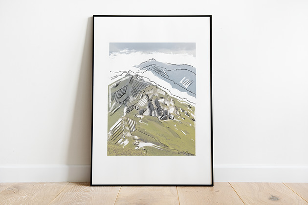 grafiki i ilustracje Plakat grafika z serii "Tatry" wysokie góry natura wspinaczka