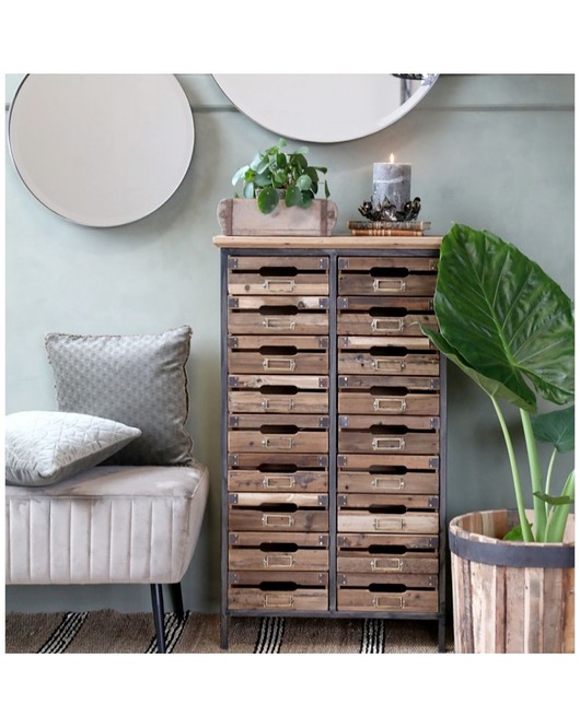 Komoda Drewniana 16 Szuflad Loft Factory MIA home