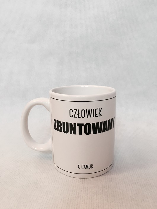 Kubek "Człowiek zbuntowany",Albert Camus Golden Lips