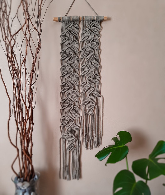 makramy Makrama boho Lorien - jasna oliwka