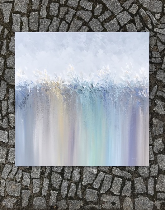 Obraz na płótnie 90x90 cm,farby akrylowe Beata Jarecka