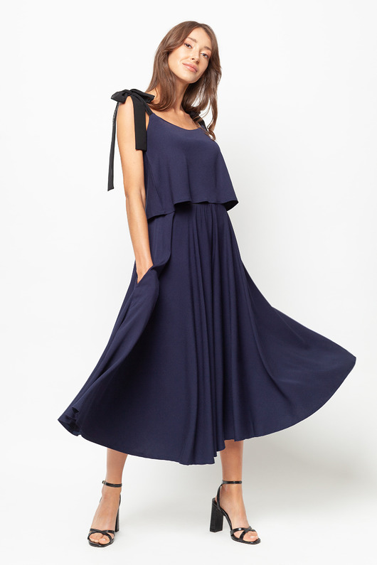 Spódnica First Rose Navy Blue WHITE RVBBIT
