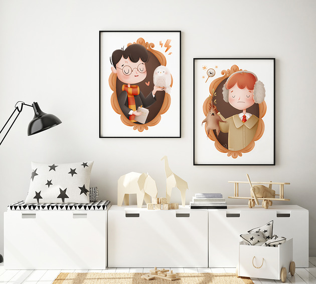 obrazy i plakaty do pokoju dziecięcego Zestaw 2 plakatów - Harry Potter