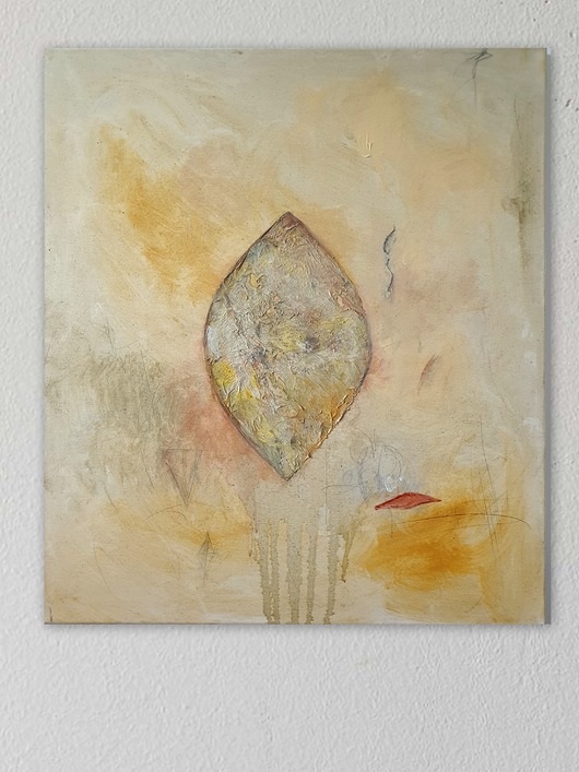 obrazy "The seed" 70x80 cm, obraz na płótnie, pigmenty ziemne, akryl