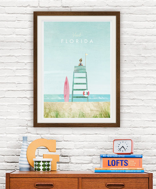 plakaty Floryda - vintage plakat A3 art giclee