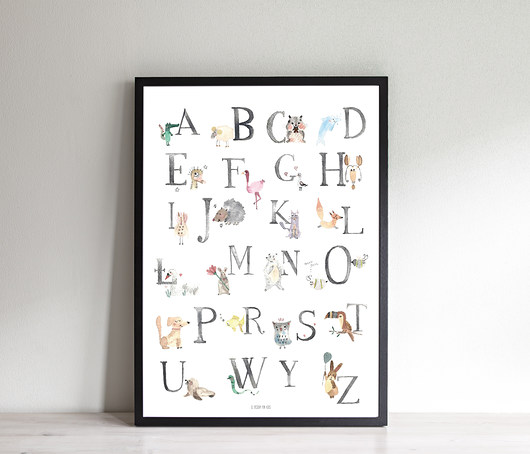 Plakat ALFABET 30x40 HI LITTLE