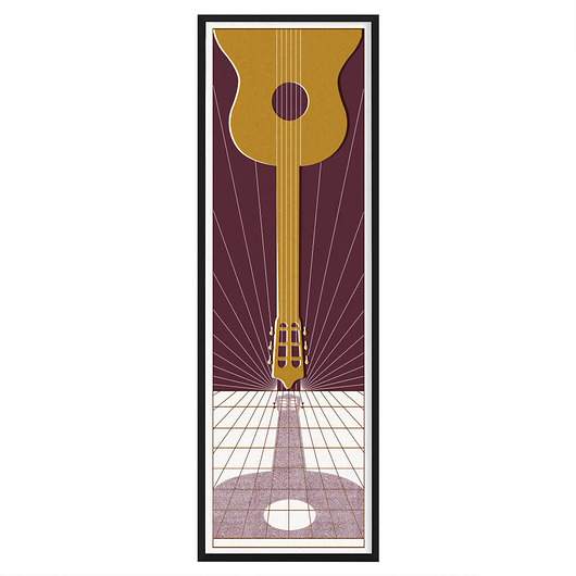 plakaty Plakat Gitara burgund