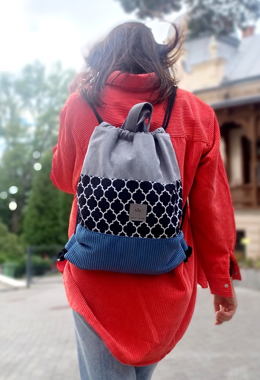 plecaki Worko plecak z weluru i sztruksu Agadir