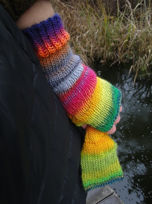 cytrusowa energia / mitenki agat handmade