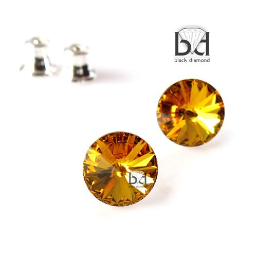 Sztyfty kryształ Swarovski (8,2 mm) Black Diamond