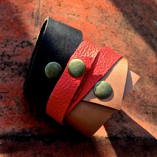Zestaw Komplet Skórzanych Bransoletek Reddish CADOaccessories