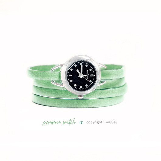 zegarki damskie Summer simple  -zegarek -green