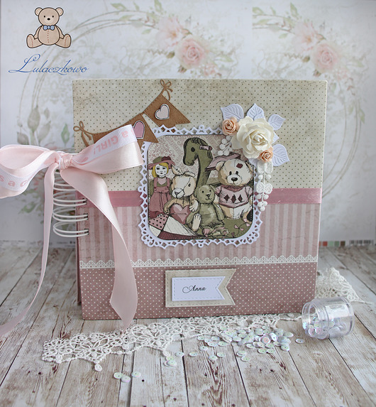 akcesoria na chrzest Album na chrzest, roczek "Vintage Baby Girl"