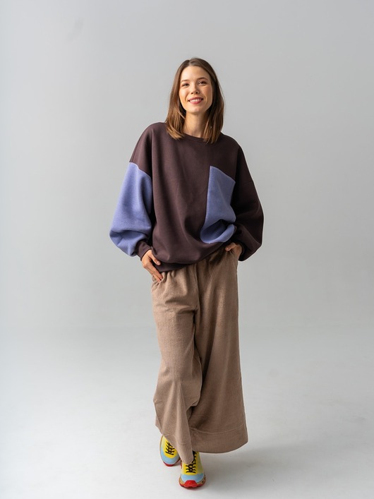 bluza bez kaptura damska Bluza Coco Lavender