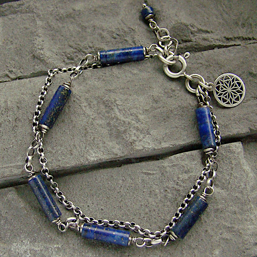 bransoletki z kamieni naturalnych Lapis lazuli- bransoletka