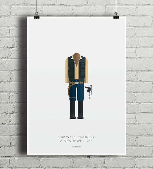 Star Wars - Han Solo - plakat A2 minimalmill