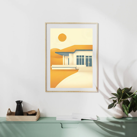 grafiki i ilustracje PLAKAT dekoracyjny bauhaus, mid century modern