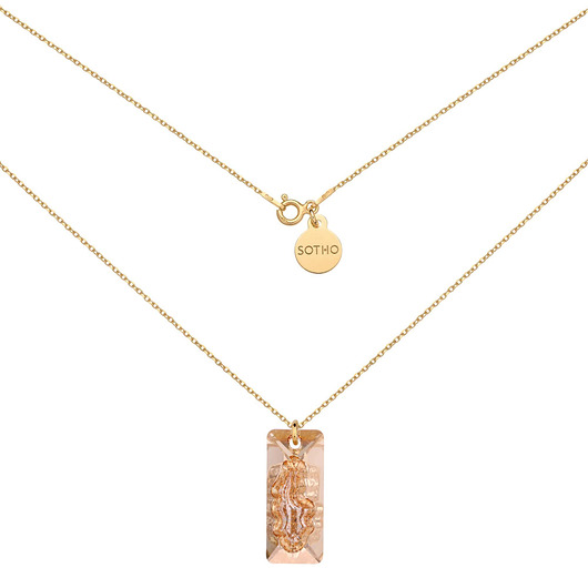 Złoty naszyjnik z kryształem SWAROVSKI® CRYSTAL SOTHO
