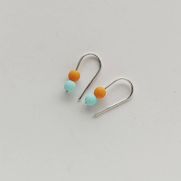 kolczyki z kamieniami Kolczyki OKRĄG