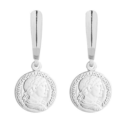 kolczyki srebrne Srebrne kolczyki z monetami