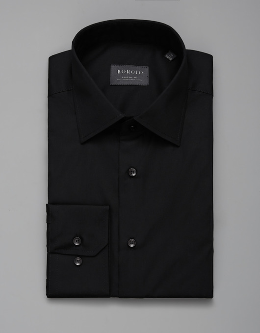 koszule męskie koszula męska forenza dł. rękaw czarny classic fit 00223