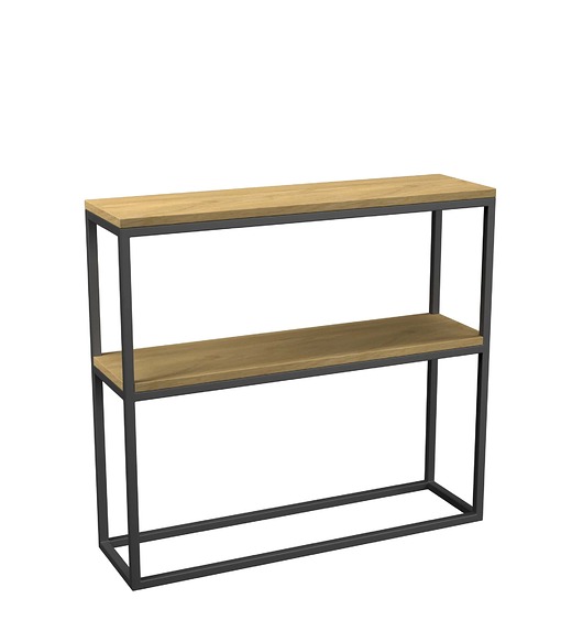 regały i półki Konsola metalowa SANAZ - minimalistyczna konsola z półką