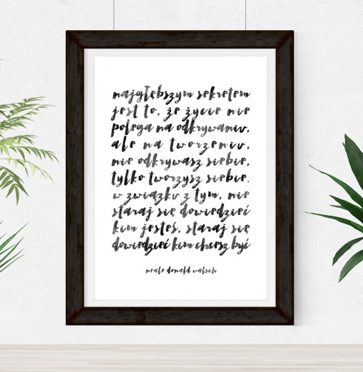 Plakat-(...)życie nie polega na odkrywaniu..A3 wejustlikeprints