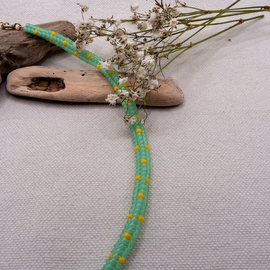 chokery Kolorowy, ręcznie tkany naszyjnik Toho