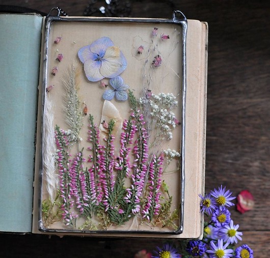 Ozdoby na ścianę Dekor Wrzos i Hortensja