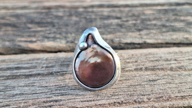 pierścionki - różne Perła w brązie - pierścionek regulowany