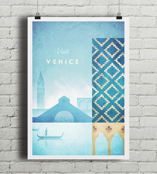 Wenecja - vintage plakat minimalmill