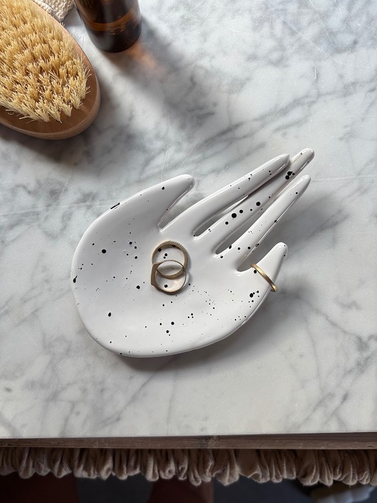 pojemniki na biżuterię Ceramiczna Łapka Handmade Talerzyk na Biżuterię Dalmatyńczyk