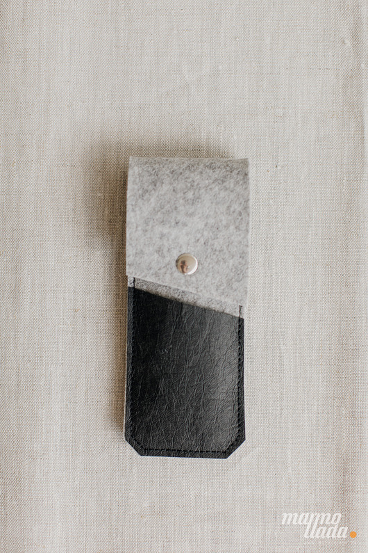 piórniki Marmollada - etui filcowe NA OŁÓWKI szary + C