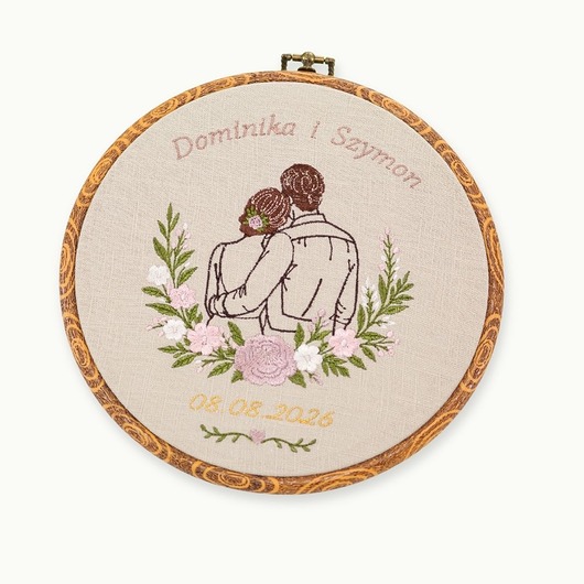 Ślub - inne Ślubna, indywidualna dedykacja, haft w oprawie vintage