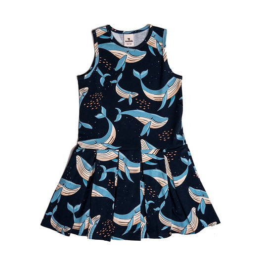sukienki dla dziewczynki Sukienka na ramiączka Granatowy Wieloryb