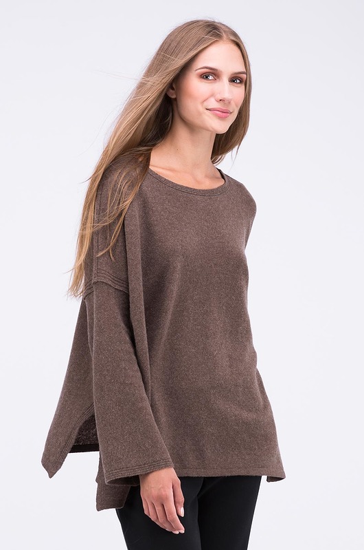 swetry damskie  Sweter Oversize  Alaska Tabaczkowy