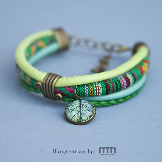 Green Leaf bransoletka muamua design