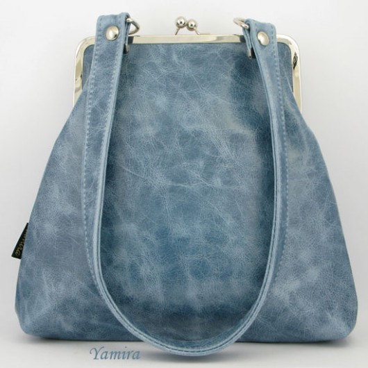Torebka XL :: blue montana leather :: yamira