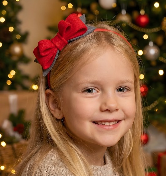 ozdoby do włosów dla dzieci Opaska dla dziewczynki z kokardką