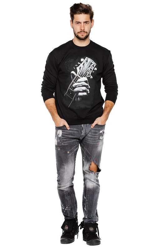 bluzy męskie Bluza marki UNDERWORLD Guitar head