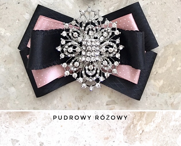 Brosza Glamour NEW Efekt WOW Pudrowy Różowy