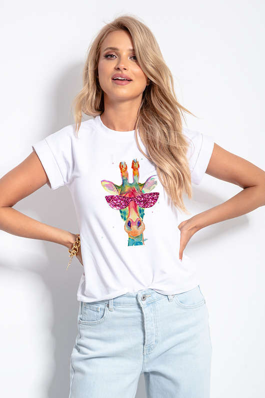 t-shirt damskie T-shirt z aplikacją